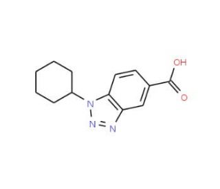 1-Cyclohexyl-1H-benzotriazole-5-carboxylic acid - chemical structure image
