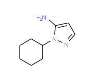 1-cyclohexyl-1H-pyrazol-5-amine (CAS 3528-50-5) - chemical structure image