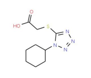 [(1-Cyclohexyl-1H-tetraazol-5-yl)sulfanyl]-acetic acid - chemical structure image