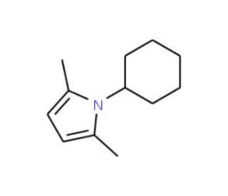 1-Cyclohexyl-2,5-dimethyl-1H-pyrrole (CAS 24836-02-0) - chemical structure image