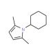 1-Cyclohexyl-2,5-dimethyl-1H-pyrrole (CAS 24836-02-0) - chemical structure image