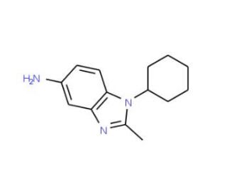 1-Cyclohexyl-2-methyl-1H-benzoimidazol-5-ylamine - chemical structure image