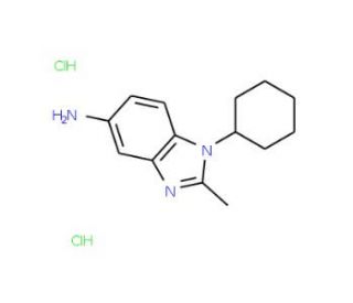 1-Cyclohexyl-2-methyl-1H-benzoimidazol-5-ylaminedihydrochloride - chemical structure image