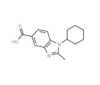1-Cyclohexyl-2-methyl-1H-benzoimidazole-5-carboxylic acid (CAS 313376-16-8) - chemical structure image