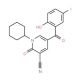 1-cyclohexyl-5-(5-fluoro-2-hydroxybenzoyl)-2-oxo-1,2-dihydropyridine-3-carbonitrile 的分子结构 1-cyclohexyl-5-(5-fluoro-2-hydroxybenzoyl)-2-oxo-1,2-dihydropyridine-3-carbonitrile - chemical structure image