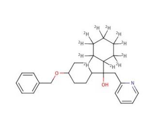 1-(Cyclohexyl-d11)-1-(4-benzyloxycyclohexyl)-2-(2-pyridinyl)ethanol - chemical structure image