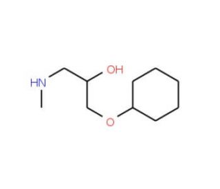1-Cyclohexyloxy-3-methylamino-propan-2-ol - chemical structure image