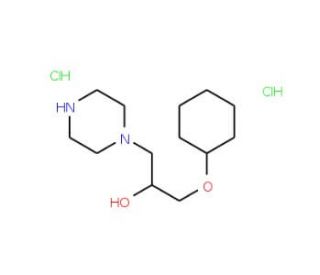 1-Cyclohexyloxy-3-piperazin-1-yl-propan-2-oldihydrochloride - chemical structure image