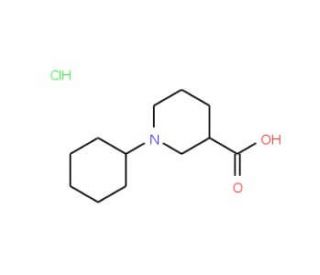 1-Cyclohexylpiperidine-3-carboxylic acid hydrochloride - chemical structure image