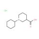 1-Cyclohexylpiperidine-3-carboxylic acid hydrochloride - chemical structure image