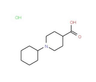 1-Cyclohexylpiperidine-4-carboxylic acid hydrochloride - chemical structure image