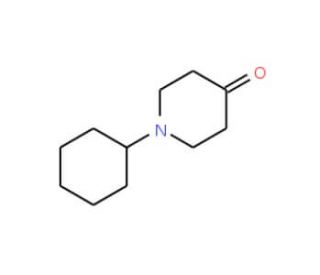 1-Cyclohexyltetrahydro-4(1H)-pyridinone (CAS 16771-84-9) - chemical structure image