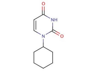1-Cyclohexyluracil (CAS 712-43-6) - chemical structure image