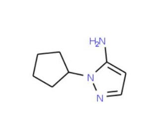 1-cyclopentyl-1H-pyrazol-5-amine (CAS 3702-09-8) - chemical structure image