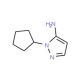 1-cyclopentyl-1H-pyrazol-5-amine (CAS 3702-09-8) - chemical structure image
