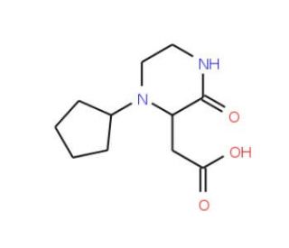 (1-Cyclopentyl-3-oxo-piperazin-2-yl)-acetic acid - chemical structure image