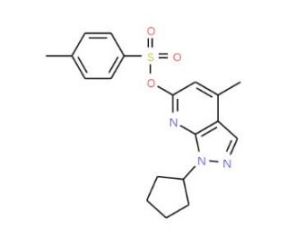 1-cyclopentyl-4-methyl-1H-pyrazolo[3,4-b]pyridin-6-yl 4-methylbenzenesulfonate - chemical structure image