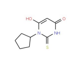 1-Cyclopentyl-6-hydroxy-2-thioxo-2,3-dihydro-1H-pyrimidin-4-one - chemical structure image