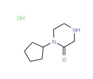 1-Cyclopentyl-piperazin-2-one hydrochloride - chemical structure image