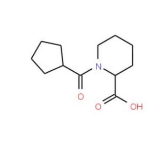 1-(cyclopentylcarbonyl)piperidine-2-carboxylic acid - chemical structure image