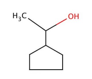 1-Cyclopentylethanol (CAS 52829-98-8) - chemical structure image