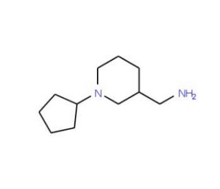 [(1-Cyclopentylpiperidin-3-yl)methyl]amine (CAS 883521-63-9) - chemical structure image