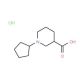 1-Cyclopentylpiperidine-3-carboxylic acid hydrochloride - chemical structure image