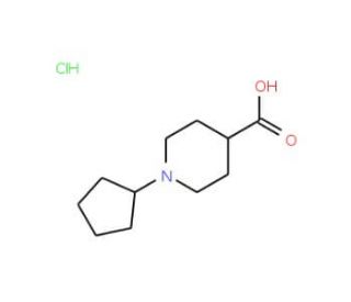 1-Cyclopentylpiperidine-4-carboxylic acid hydrochloride - chemical structure image