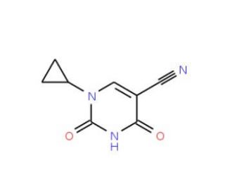 1-cyclopropyl-2,4-dioxo-1,2,3,4-tetrahydropyrimidine-5-carbonitrile (CAS 175203-44-8) - chemical structure image