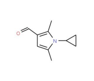 1-cyclopropyl-2,5-dimethyl-1H-pyrrole-3-carbaldehyde (CAS 640264-45-5) - chemical structure image
