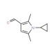 1-cyclopropyl-2,5-dimethyl-1H-pyrrole-3-carbaldehyde (CAS 640264-45-5) - chemical structure image