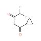 1-cyclopropyl-4,4-difluorobutane-1,3-dione - chemical structure image
