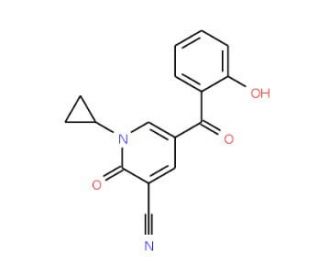 1-cyclopropyl-5-(2-hydroxybenzoyl)-2-oxo-1,2-dihydropyridine-3-carbonitrile - chemical structure image