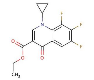 1-Cyclopropyl-6,7,8-trifluoro-1,4-dihydro-4-oxo-3-quinolinecarboxylic Acid Ethyl Ester - chemical structure image