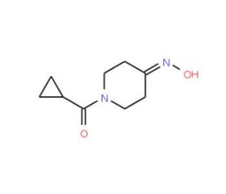 1-(cyclopropylcarbonyl)piperidin-4-one oxime - chemical structure image