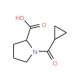 1-(cyclopropylcarbonyl)pyrrolidine-2-carboxylic acid - chemical structure image
