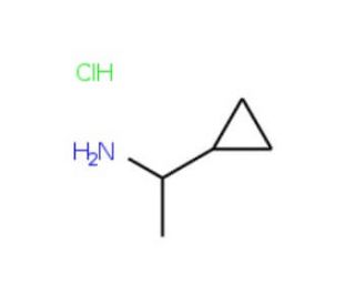 1-cyclopropylethanamine hydrochloride (CAS 42390-64-7) - chemical structure image