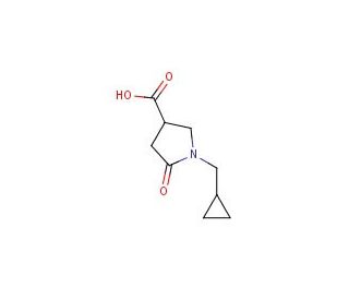 1-(cyclopropylmethyl)-5-oxopyrrolidine-3-carboxylic acid (CAS 845546-16-9) - chemical structure image