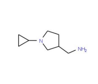 (1-cyclopropylpyrrolidin-3-yl)methylamine (CAS 1017474-07-5) - chemical structure image