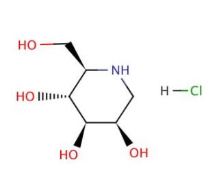 1-Deoxymannojirimycin hydrochloride (CAS 73465-43-7) - chemical structure image