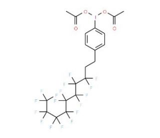 1-(Diacetoxyiodo)-4-(3,3,4,4,5,5,6,6,7,7,8,8,9,9,10,10,10-heptadecafluorodecyl)benzene (CAS 882186-02-9) - chemical structure