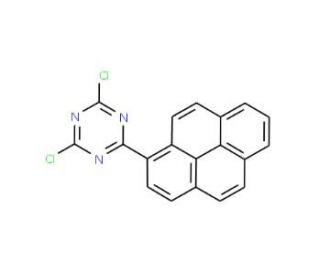 1-(Dichloro-1,3,5-triazinyl)-pyrene (CAS 003224-36-0) - chemical structure image