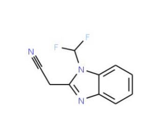 [1-(difluoromethyl)-1H-benzimidazol-2-yl]acetonitrile - chemical structure image