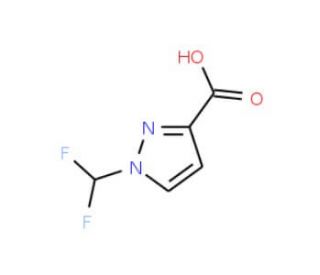 1-Difluoromethyl-1H-pyrazole-3-carboxylic acid (CAS 925179-02-8) - chemical structure image