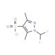 1-Difluoromethyl-3,5-dimethyl-1H-pyrazole-4-sulfonyl chloride (CAS 943152-92-9) - chemical structure image