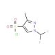 1-Difluoromethyl-3-methyl-1H-pyrazole-4-sulfonyl chloride (CAS 957490-44-7) - chemical structure image