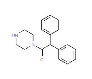 1-(diphenylacetyl)piperazine (CAS 435345-44-1) - chemical structure image