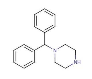 1-(Diphenylmethyl)piperazine (CAS 841-77-0) - chemical structure image