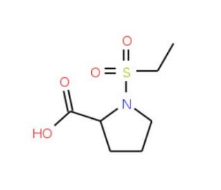 1-Ethanesulfonyl-pyrrolidine-2-carboxylic acid - chemical structure image