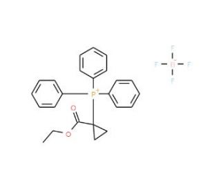 (1-Ethoxycarbonylcyclopropyl)triphenylphosphonium tetrafluoroborate (CAS 52186-89-7) - chemical structure image